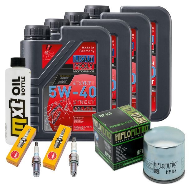 Inspektionspaket 4L 5W-40 + Ölfilter + 2x Zündkerze für BMW R RS GS Adventure 1150 ccm Bj. 2003 - 2005