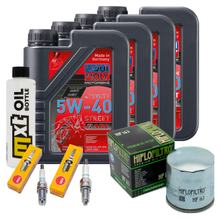 Inspectiepakket 4L 5W-40 + Oliefilter + 2x Bougie voor BMW R RS GS Adventure 1150 ccm Bj. 2003 - 2005