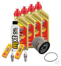 Pacchetto di ispezione 4L 5W-40 + filtro olio + 2x candela per BMW R RS GS Adventure 1150 ccm Anno 2003 - 2005
