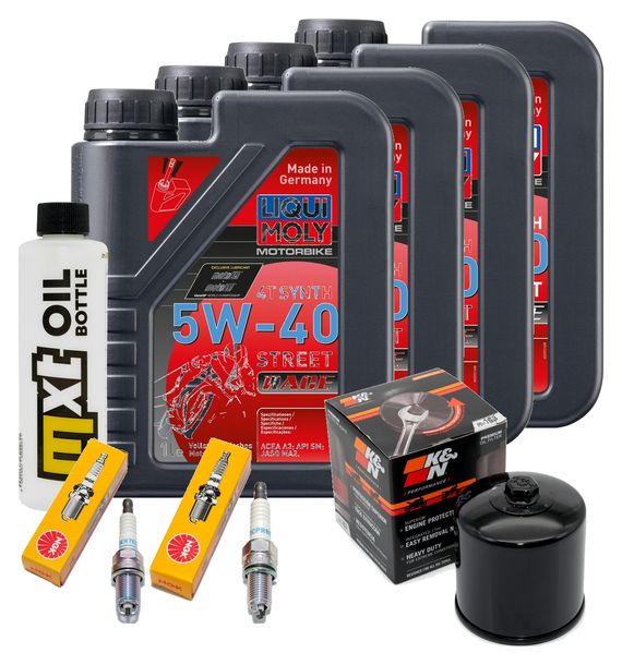 Kit d'inspection 4L 5W-40 + filtre à huile + 2 bougies pour BMW R RS RT ABS 1150 ccm Année 2004 - 2005