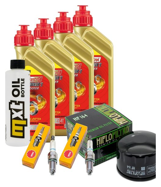 Inspektionspaket 4L 5W-40 + Ölfilter + 2x Zündkerze für BMW R GS RT Adventure 1200 ccm Bj. 2004 - 2009
