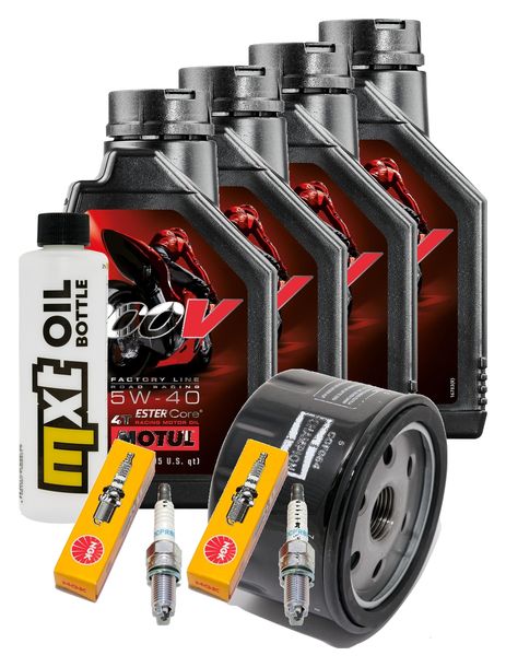 Inspektionspaket 4L 5W-40 + Ölfilter + 2x Zündkerze für BMW R GS RT Adventure 1200 ccm Bj. 2004 - 2009
