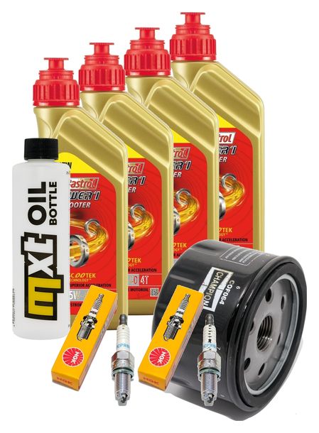 Inspektionspaket 4L 5W-40 + Ölfilter + 2x Zündkerze für BMW R GS RT Adventure 1200 ccm Bj. 2004 - 2009