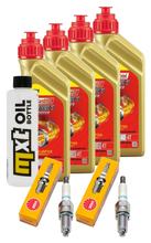 Pacchetto di ispezione 4L 5W-40 + filtro olio + 2x candela per BMW R GS RT Adventure 1200 ccm Anno 2004 - 2009