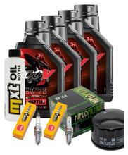 Inspectiepakket 4L 5W-40 + Oliefilter + 2x Bougie voor BMW R GS RT Adventure 1200 ccm Bj. 2004 - 2009