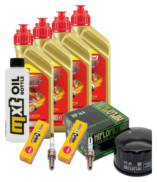 Pacchetto di ispezione 4L 5W-40 + filtro olio + 2x candela per BMW R GS Adventure 1200 ccm Anno 2008 - 2012