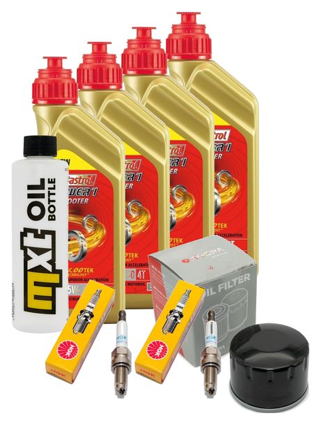 Pacchetto di ispezione 4L 5W-40 + filtro olio + 2x candela per BMW R GS Adventure 1200 ccm Anno 2008 - 2012