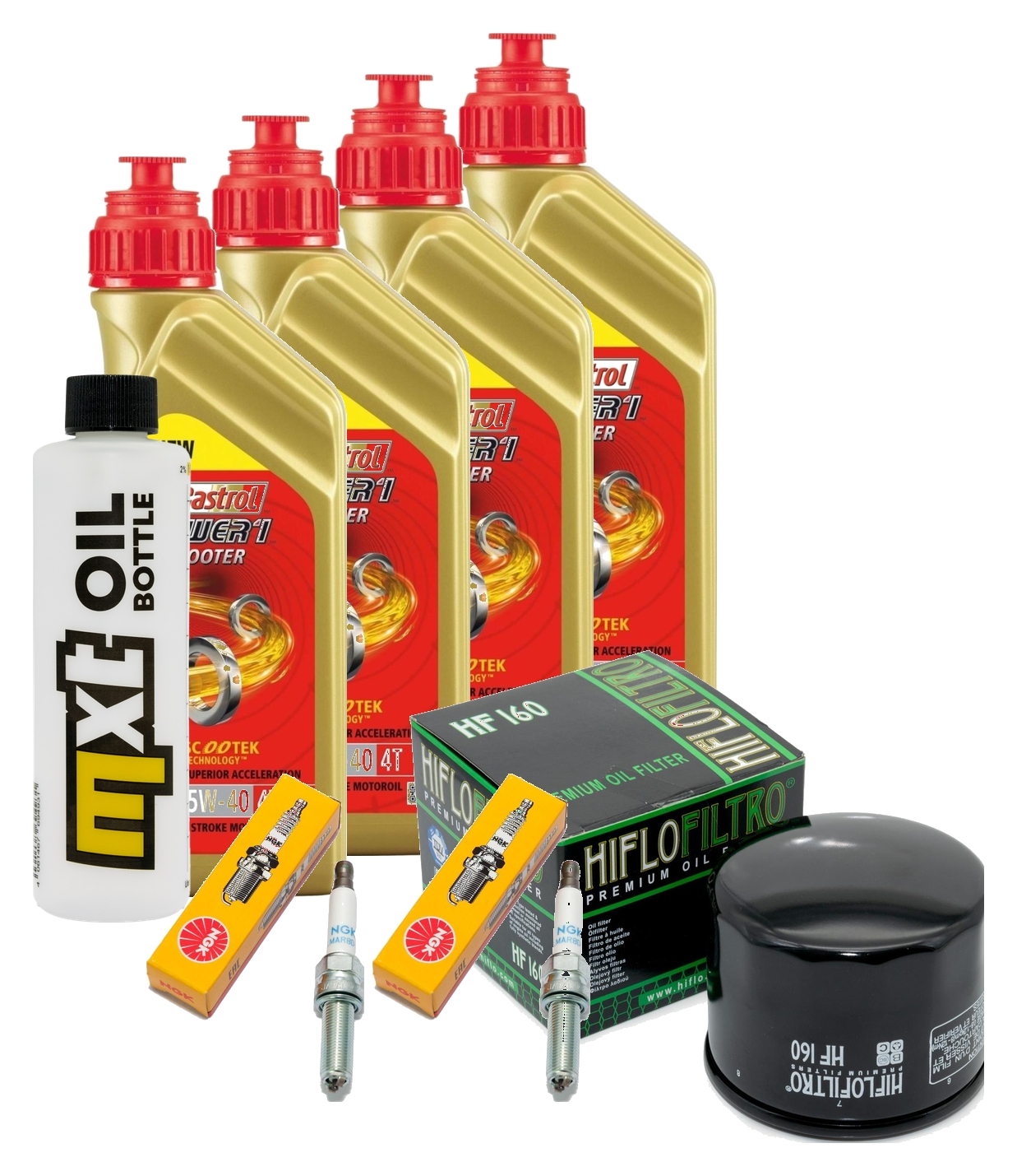 Inspektionspaket 4L 5W-40 + Ölfilter + 2x Zündkerze für BMW R GS  