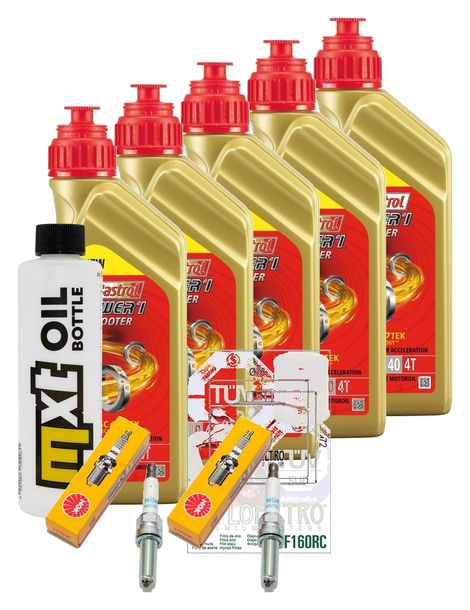 Inspektionspaket 5L 5W-40 + Ölfilter + 2x Zündkerze für BMW R RT 1200 ccm Bj. 2013