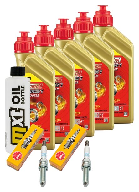 Inspektionspaket 5L 5W-40 + Ölfilter + 2x Zündkerze für BMW R RT 1200 ccm Bj. 2013
