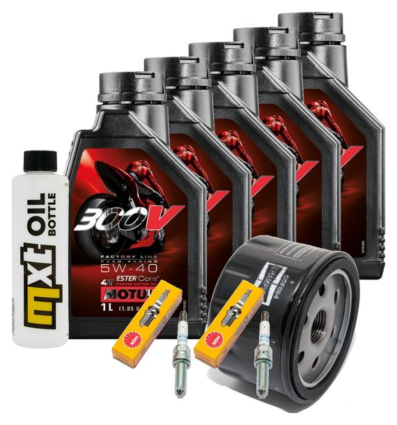 Inspektionspaket 5L 5W-40 + Ölfilter + 2x Zündkerze für BMW R RT 1200 ccm Bj. 2013