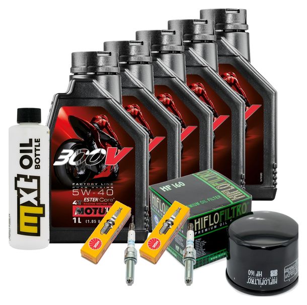 Inspektionspaket 5L 5W-40 + Ölfilter + 2x Zündkerze für BMW R RT 1200 ccm Bj. 2013