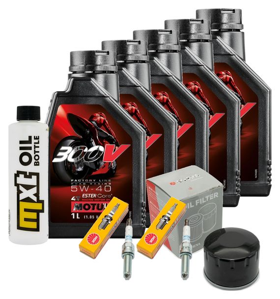 Inspektionspaket 5L 5W-40 + Ölfilter + 2x Zündkerze für BMW R RT 1200 ccm Bj. 2013