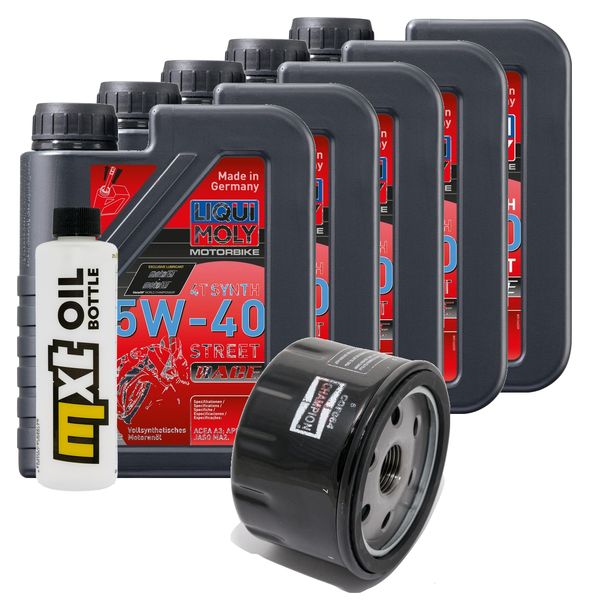Inspektionspaket 5L 5W-40 + Ölfilter + 2x Zündkerze für BMW R RT 1200 ccm Bj. 2013
