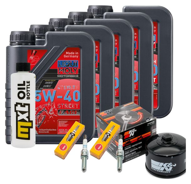 Inspektionspaket 5L 5W-40 + Ölfilter + 2x Zündkerze für BMW R RT 1200 ccm Bj. 2013