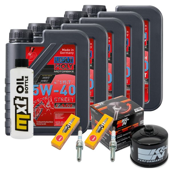 Inspektionspaket 5L 5W-40 + Ölfilter + 2x Zündkerze für BMW R RT 1200 ccm Bj. 2013