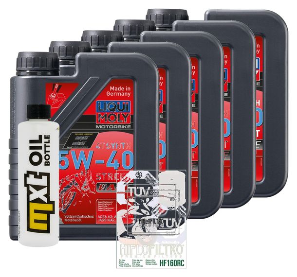 Inspektionspaket 5L 5W-40 + Ölfilter + 2x Zündkerze für BMW R RT 1200 ccm Bj. 2013