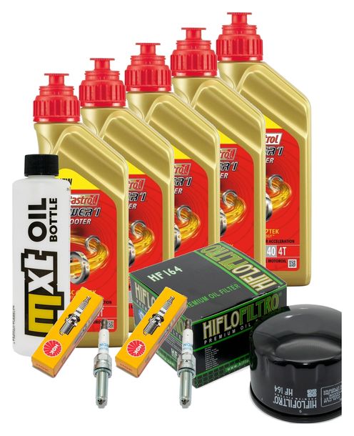 Inspektionspaket 5L 5W-40 + Ölfilter + 2x Zündkerze für BMW R RT 1200 ccm Bj. 2014