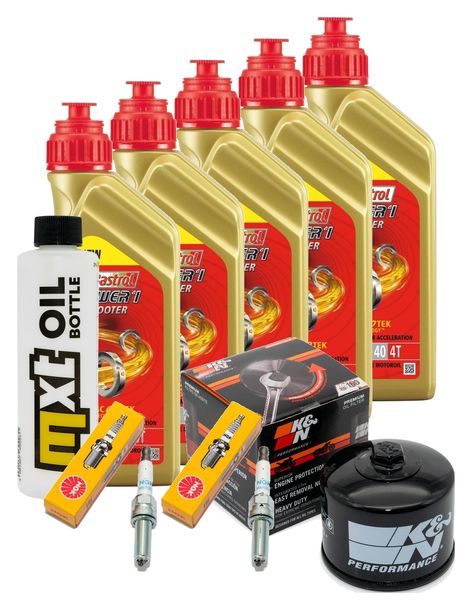 Inspektionspaket 5L 5W-40 + Ölfilter + 2x Zündkerze für BMW R RT 1200 ccm Bj. 2014