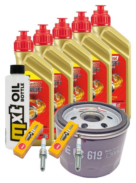Inspektionspaket 5L 5W-40 + Ölfilter + 2x Zündkerze für BMW R RT 1200 ccm Bj. 2014
