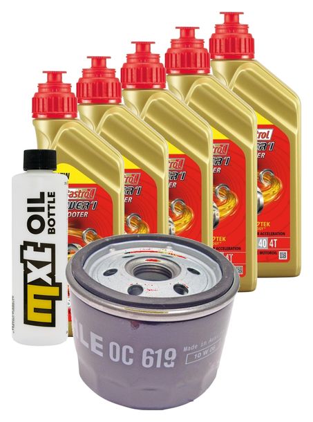 Inspektionspaket 5L 5W-40 + Ölfilter + 2x Zündkerze für BMW R RT 1200 ccm Bj. 2014