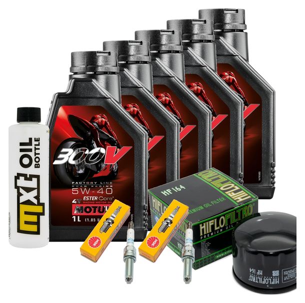 Inspektionspaket 5L 5W-40 + Ölfilter + 2x Zündkerze für BMW R RT 1200 ccm Bj. 2014