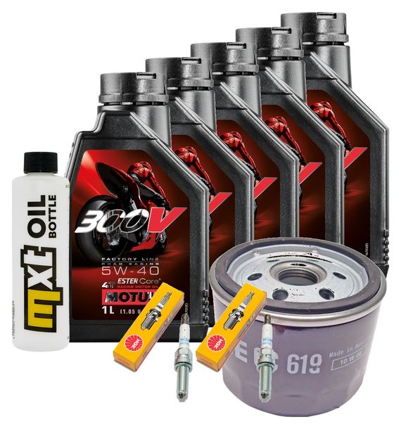 Inspektionspaket 5L 5W-40 + Ölfilter + 2x Zündkerze für BMW R RT 1200 ccm Bj. 2014