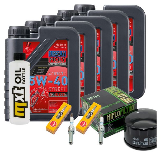 Inspektionspaket 5L 5W-40 + Ölfilter + 2x Zündkerze für BMW R RT 1200 ccm Bj. 2014