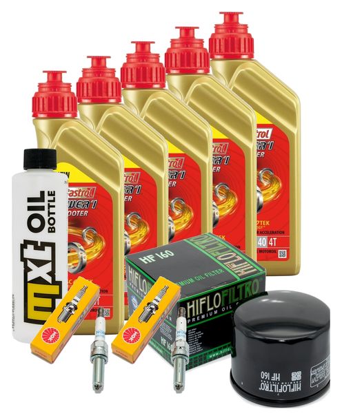Inspektionspaket 5L 5W-40 + Ölfilter + 2x Zündkerze für BMW R RT 1200 ccm Bj. 2014