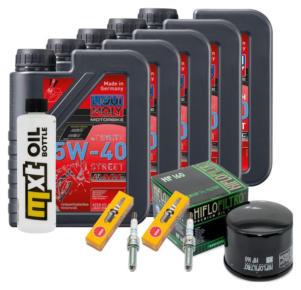 Inspektionspaket 5L 5W-40 + Ölfilter + 2x Zündkerze für BMW R RT 1200 ccm Bj. 2014