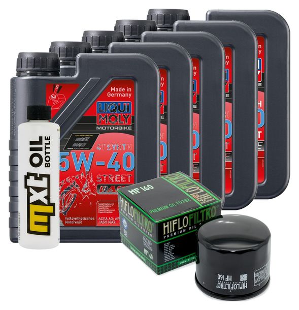 Inspektionspaket 5L 5W-40 + Ölfilter + 2x Zündkerze für BMW R RT 1200 ccm Bj. 2014