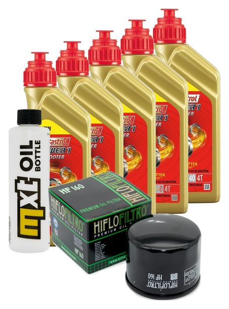 Inspektionspaket 5L 5W-40 + Ölfilter + 2x Zündkerze für BMW R RT 1200 ccm Bj. 2014