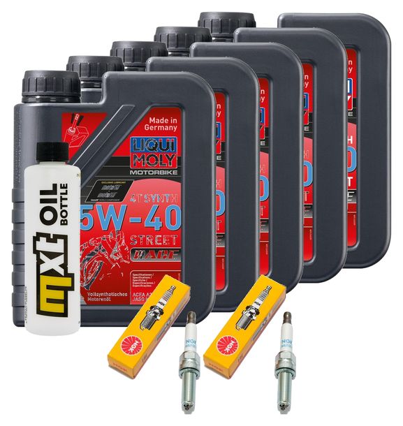 Inspektionspaket 5L 5W-40 + Ölfilter + 2x Zündkerze für BMW R RT 1200 ccm Bj. 2014