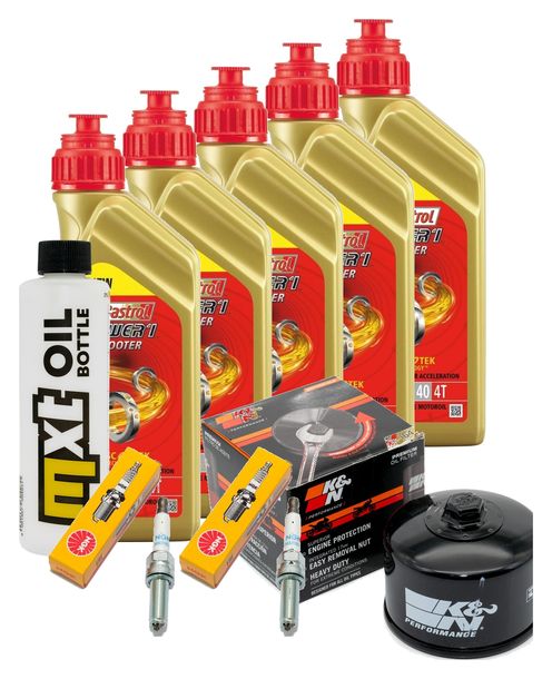 Inspektionspaket 5L 5W-40 + Ölfilter + 2x Zündkerze für BMW R RT 1200 ccm Bj. 2014