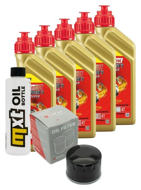 Inspektionspaket 5L 5W-40 + Ölfilter + 2x Zündkerze für BMW R RT 1200 ccm Bj. 2014
