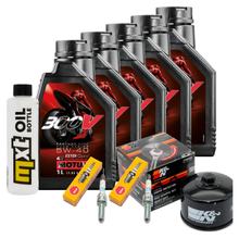 Pacote de Inspeção 5L 5W-40 + Filtro de Óleo + 2x Vela de Ignição para BMW R RT 1200 ccm Ano. 2014