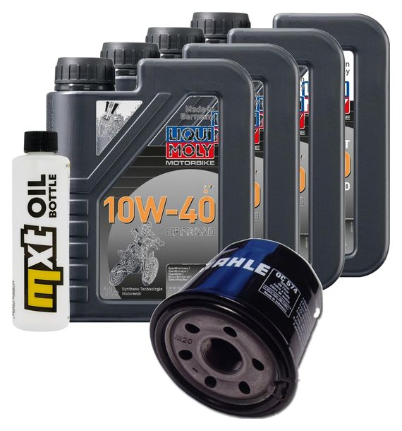 Paquete de inspección 4L 10W-40 + filtro de aceite para Cagiva Navigator V-Raptor 1000 ccm Año 2000 - 2005