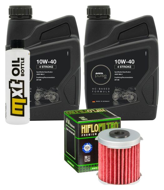 Inspektionspaket 2L 10W-40 + Ölfilter für Daelim VL Daystar Roadwin Fi R 125 ccm Bj. 2000 - 2017