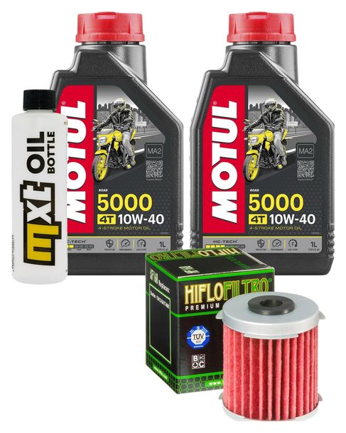 Inspektionspaket 2L 10W-40 + Ölfilter für Daelim VL Daystar Roadwin Fi R 125 ccm Bj. 2000 - 2017