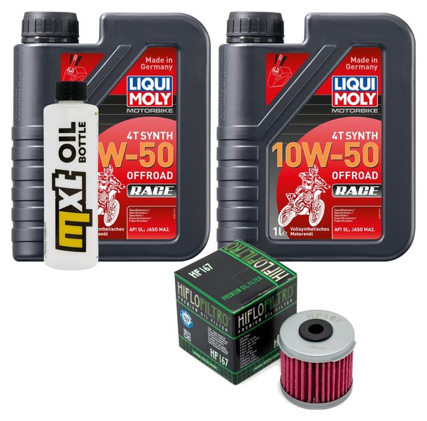 Inspektionspaket 2L 10W-50 + Ölfilter für Daelim VT VS 125 ccm Bj. 1998 - 1999