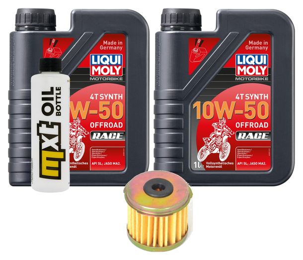 Inspektionspaket 2L 10W-50 + Ölfilter für Daelim VT VS 125 ccm Bj. 1998 - 1999