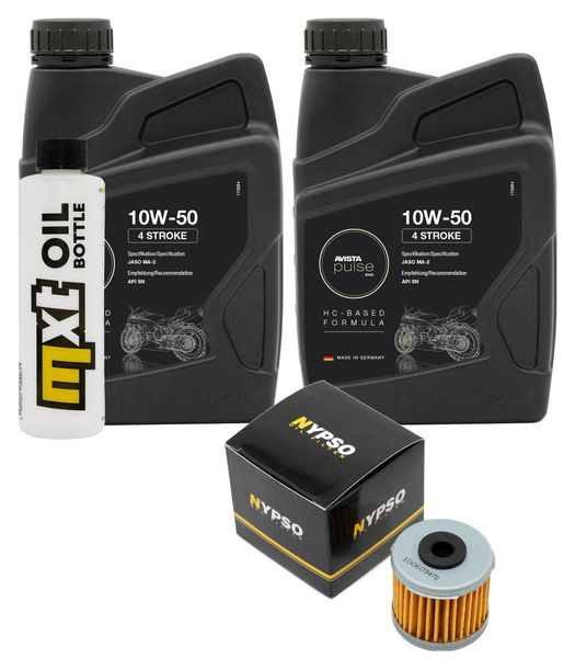 Inspektionspaket 2L 10W-50 + Ölfilter für Daelim VT VS 125 ccm Bj. 1998 - 1999