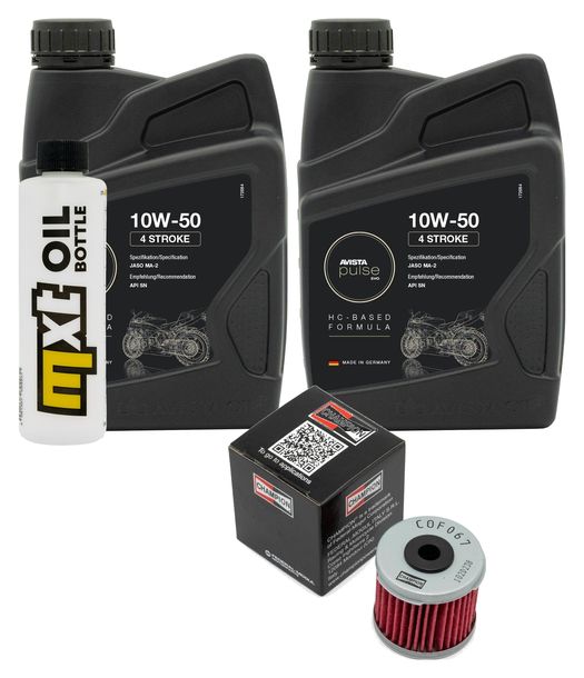 Inspektionspaket 2L 10W-50 + Ölfilter für Daelim VT VS 125 ccm Bj. 1998 - 1999