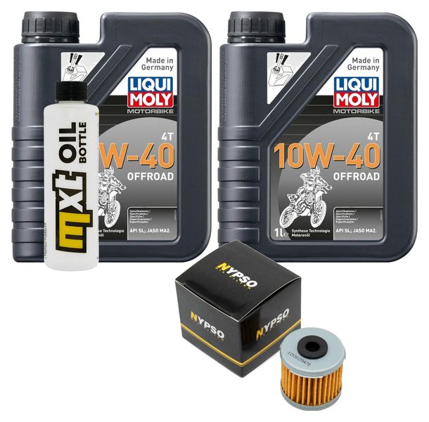 Paquete de inspección 2L 10W-40 y filtro de aceite para Daelim VT VS 125 ccm Año 2000 - 2001