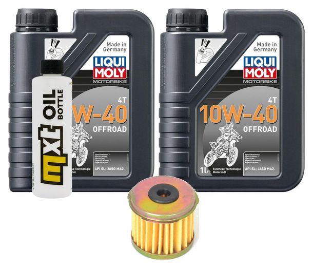Inspektionspaket 2L 10W-40 + Ölfilter für Daelim VT VS 125 ccm Bj. 2000 - 2001