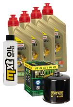 Paquete de inspección 4L 10W-40 + filtro de aceite para Ducati Monster S4RS SS i.e. Nuda 900 / 1000 ccm Año 1999 - 2008
