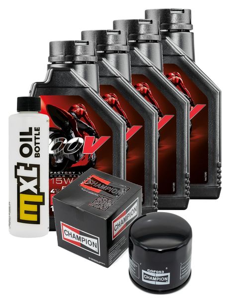 Paquet d'inspection 4L 15W-50+filtre à huile pour Ducati S R SP Hypermotard Monster ABS Multistrada Evo 696 - 1198 ccm Année 2007 - 2018