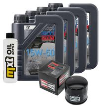 Inspektionspaket 4L 15W-50 + Ölfilter für Ducati S R SP Hypermotard Monster ABS Multistrada Evo 696 - 1198 ccm Bj. 2007 - 2018