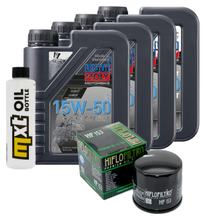 Inspektionspaket 4L 15W-50 + Ölfilter für Ducati R Hypermotard Evo Monster S ABS 1098 - 1200 ccm Bj. 2009 - 2014