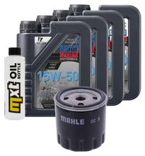 Inspectiepakket 4L 15W-50 + Oliefilter voor Ducati Hypermotard 820 SP Multistrada S Monster Evo 796 - 1100 ccm Bj. 2007 - 2018